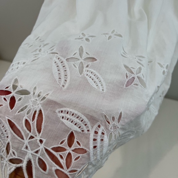 Catherine Malandrino Favorites embroidered White Tunic Eyelet and Loop Trim - Picture 6 of 7
